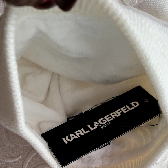 Karl Lagerfeld Beanie Ivory - Picture 3 of 5